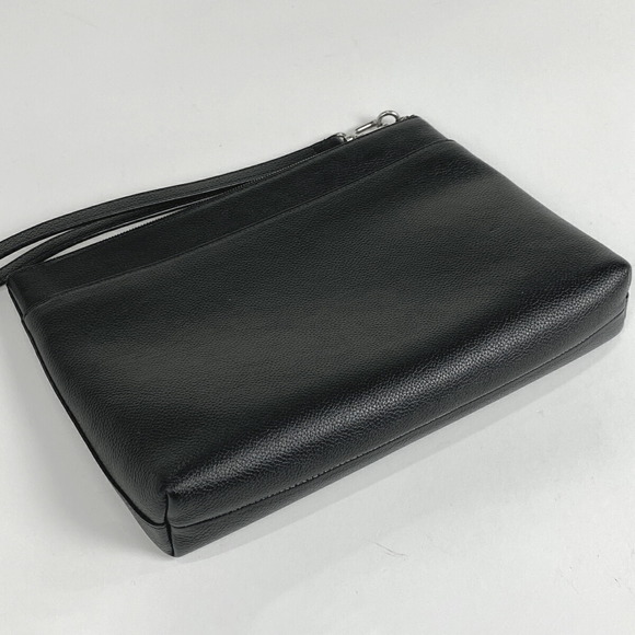 Balenciaga Leather Clutch Black Pouch Handbag - Picture 1 of 6